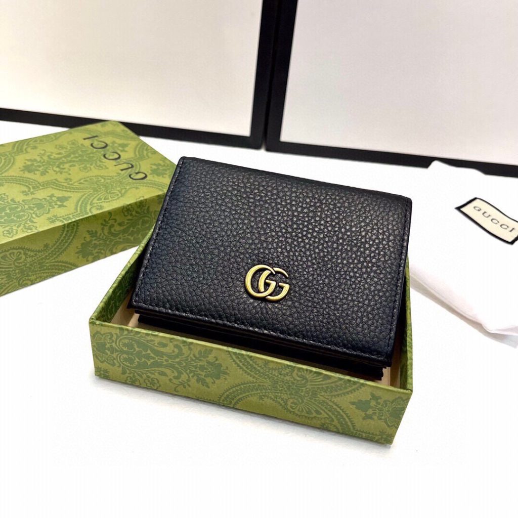 GUCCI グッチ 折り財布 本革仕様 マルチカードケース ファスナー 黒 - 画像 5