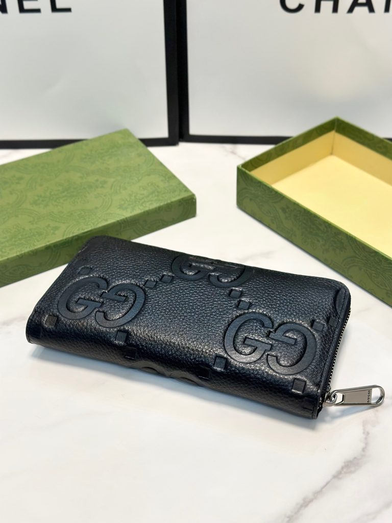 Gucci グッチ ロングウォレット ファスナー 黒 19x10cm - 画像 4