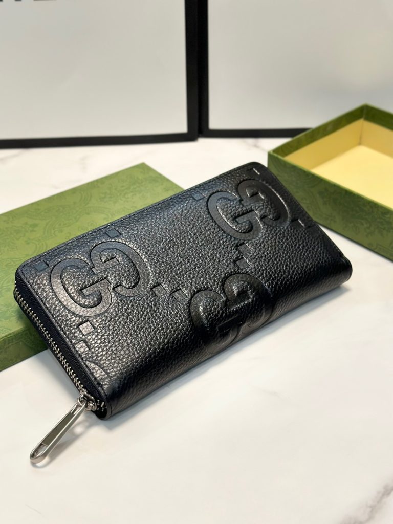Gucci グッチ ロングウォレット ファスナー 黒 19x10cm - 画像 6