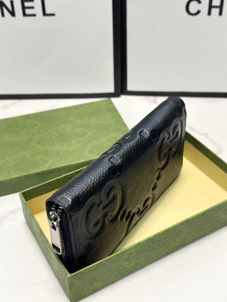 Gucci グッチ ロングウォレット ファスナー 黒 19x10cm - 画像 7