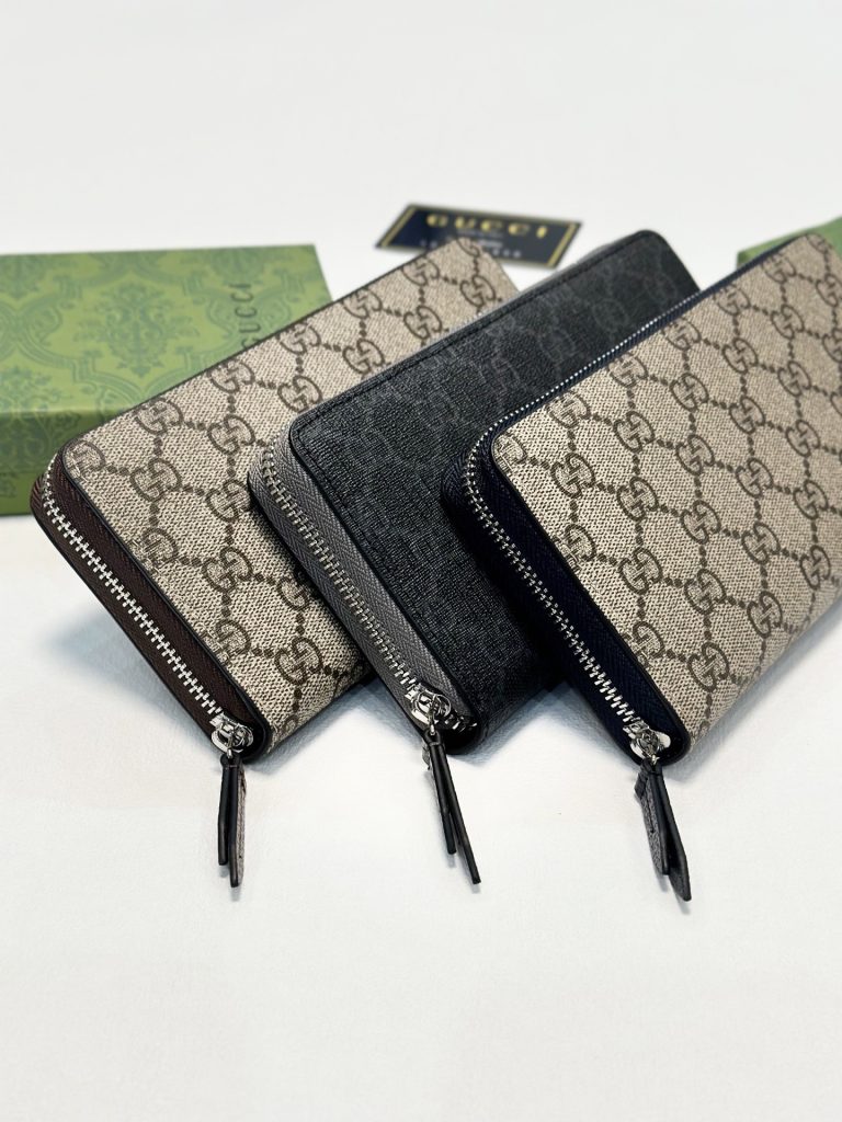 GUCCI グッチ グッチ インフォメーション長財布 ブルー グレー カーキ 全3色 - 画像 2