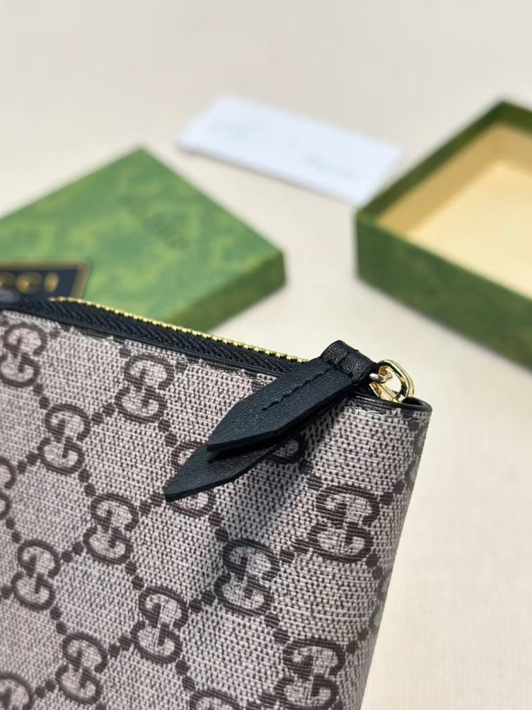 Gucci グッチ グッチ コインケース ビーズ ロングジップ アイコン ブラック ベージュ - 画像 8