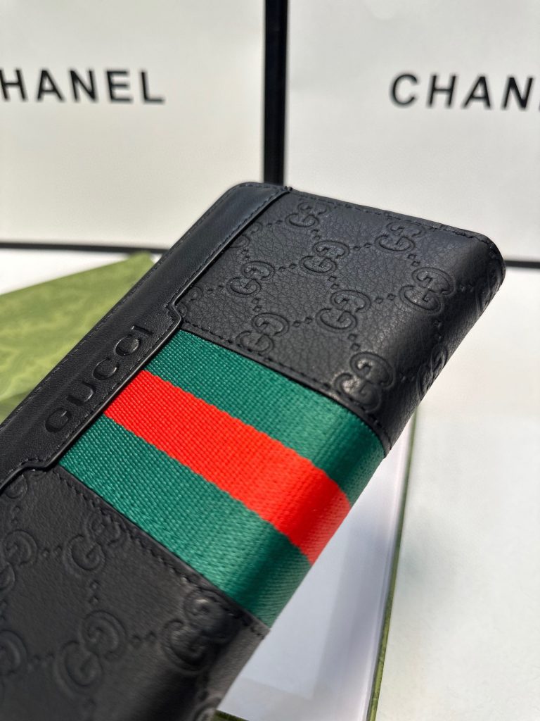 GUCCI グッチ 財布 長財布 メンズ ズッパー付き 本革 21x11cm 黒 - 画像 5