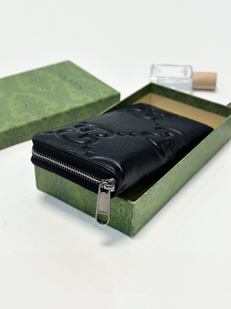 GUCCI グッチ 財布 ロングウォレット ファスナー 黒 19x10cm - 画像 2