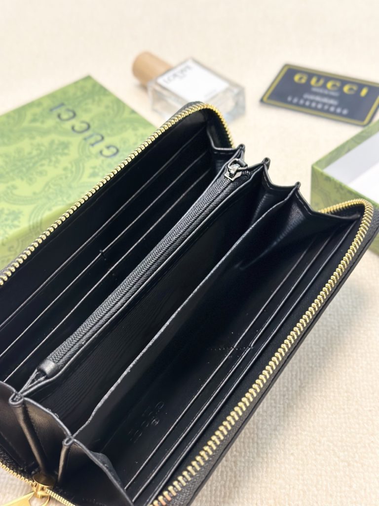 GUCCI グッチ 長財布 本革仕様 ラウンドファスナー 黒 - 画像 8