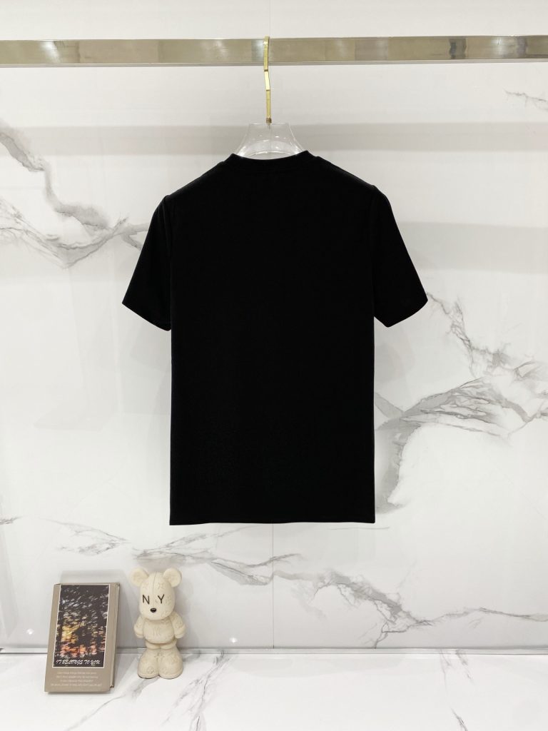 VERSACE/ヴェルサーチ 100%コットンTシャツ メデューサロゴ刺繍 黒 - 画像 2