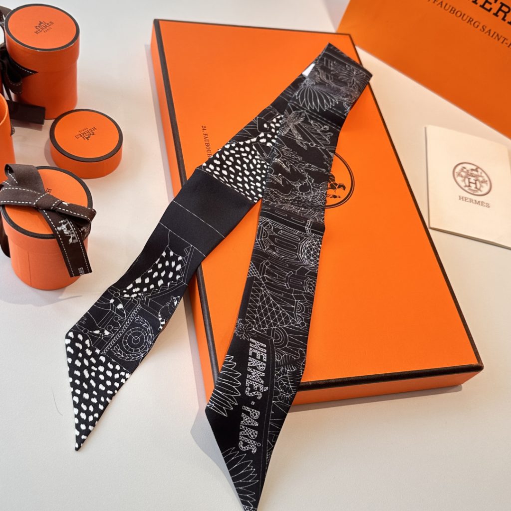 エルメス　Hermes Twilly　ツイリー　スカーフ　レディーススカーフ　Scarf　可愛い　3点 - 画像 7