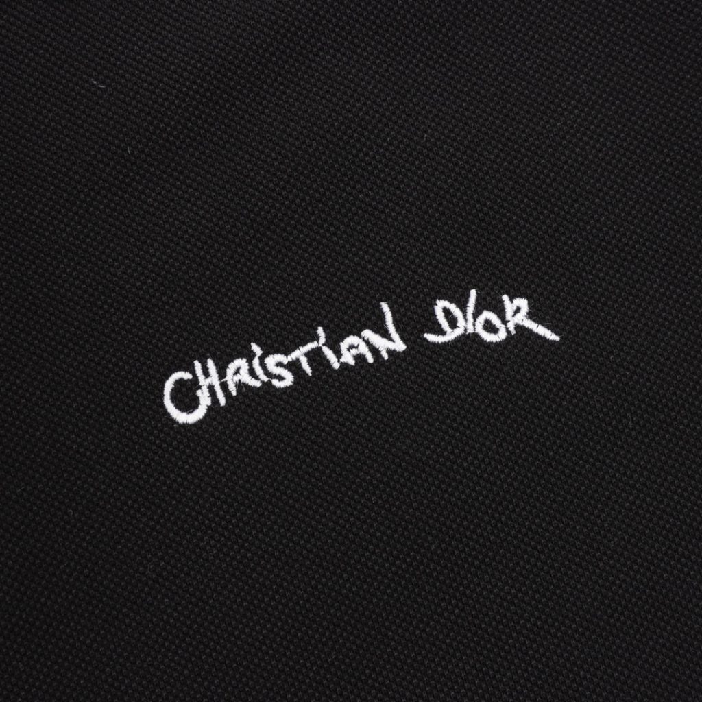 DIOR ディオール 草写字母刺繍ポロシャツ コピー 黒 白 グレー メンズ レディース - 画像 4