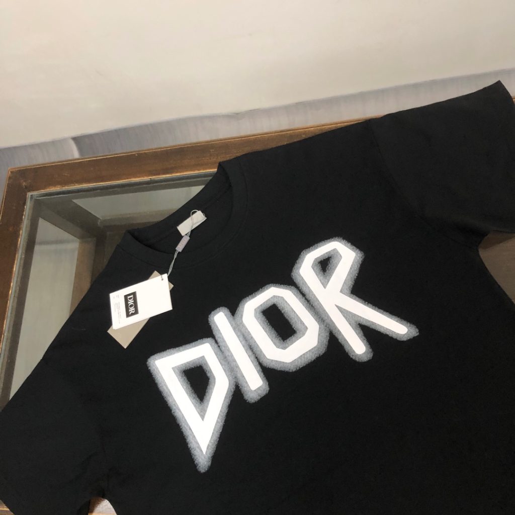 DIOR ディオール 24ss ロゴTシャツ コピー 男女兼用 黒 白 シンプルデザイン - 画像 3