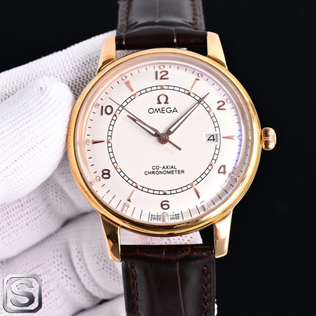 SJ出品 OMEGA 時計 コピー 9015機芯 42mm 金色 メンズ - 画像 2