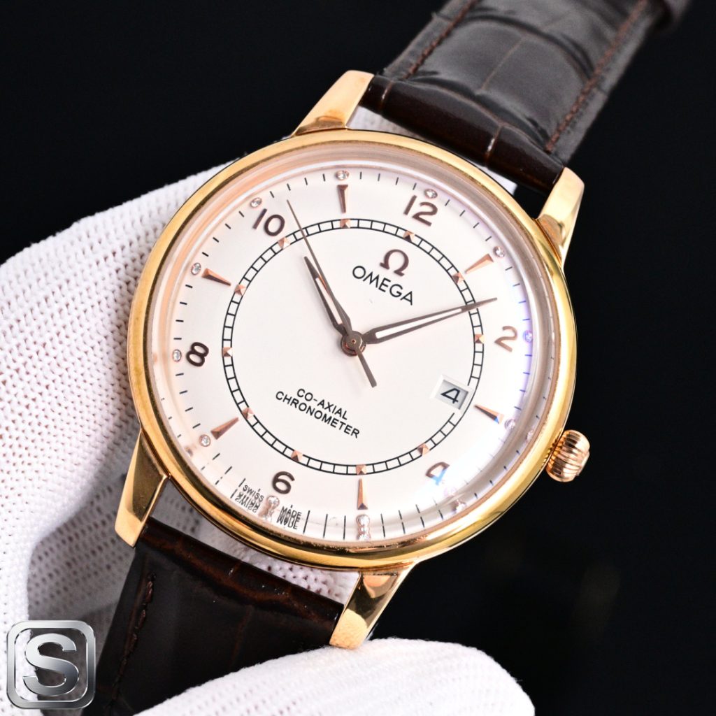 SJ出品 OMEGA 時計 コピー 9015機芯 42mm 金色 メンズ - 画像 3
