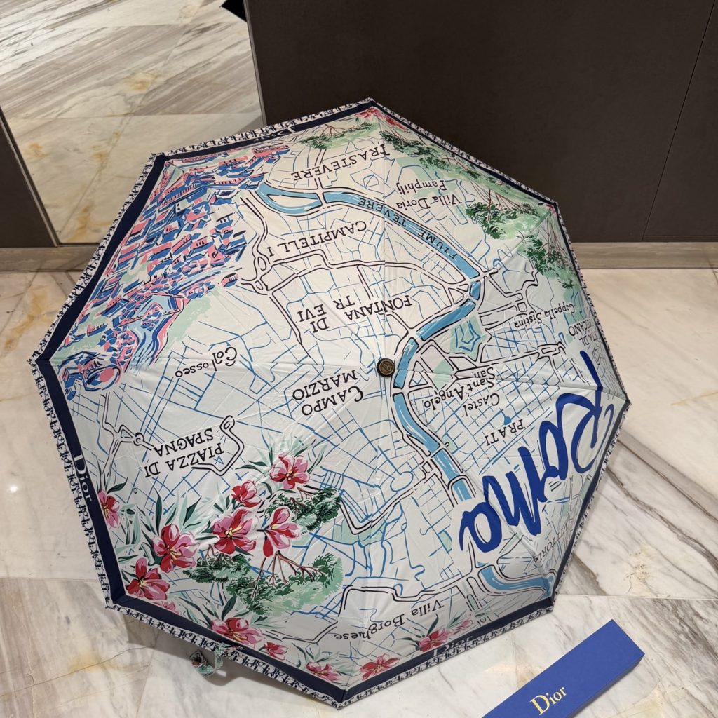 DIOR　折りたたみ傘クリスチャンディオール　アンブレラ雨傘　晴雨兼用UVカット　ワンタッチ開閉傘/かさ　人気 おしゃれ5種 - 画像 2