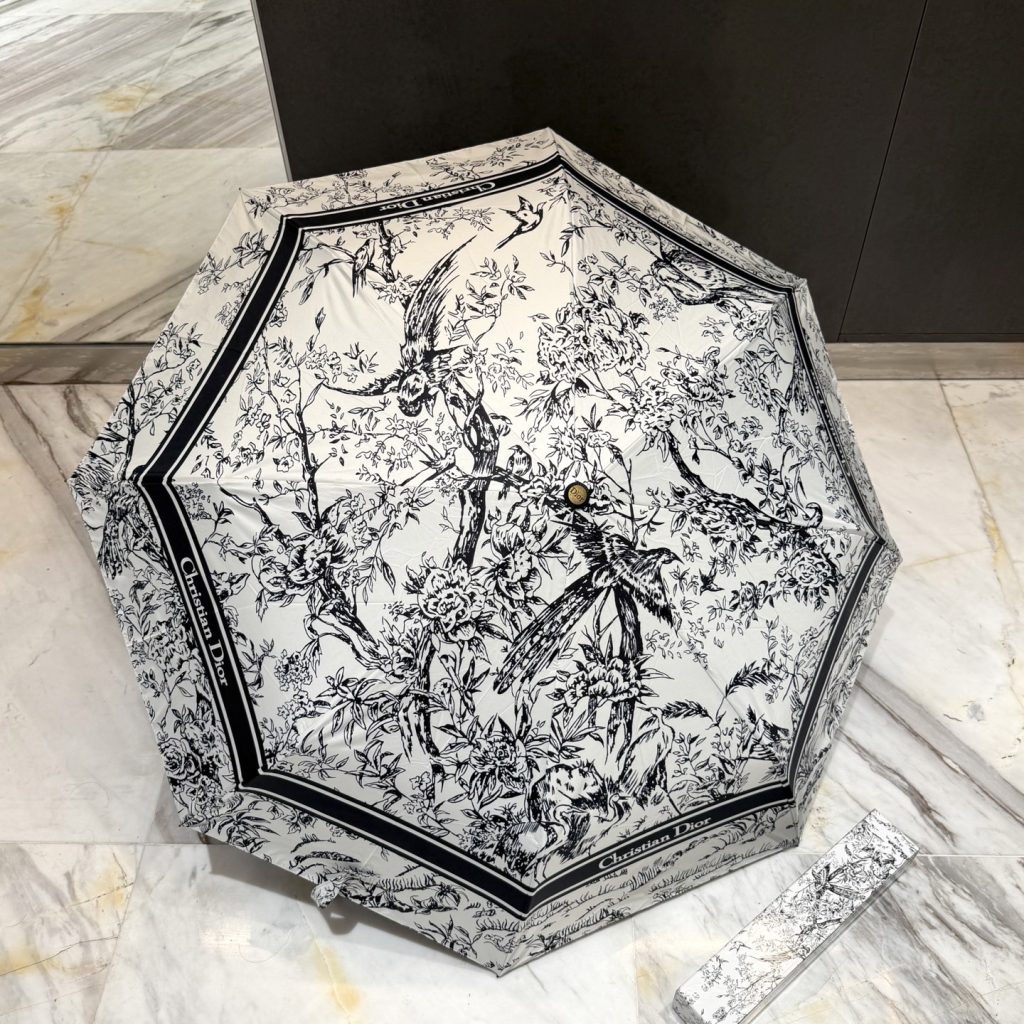 DIOR　折りたたみ傘クリスチャンディオール　アンブレラ雨傘　晴雨兼用UVカット　ワンタッチ開閉傘/かさ　人気 おしゃれ5種 - 画像 5