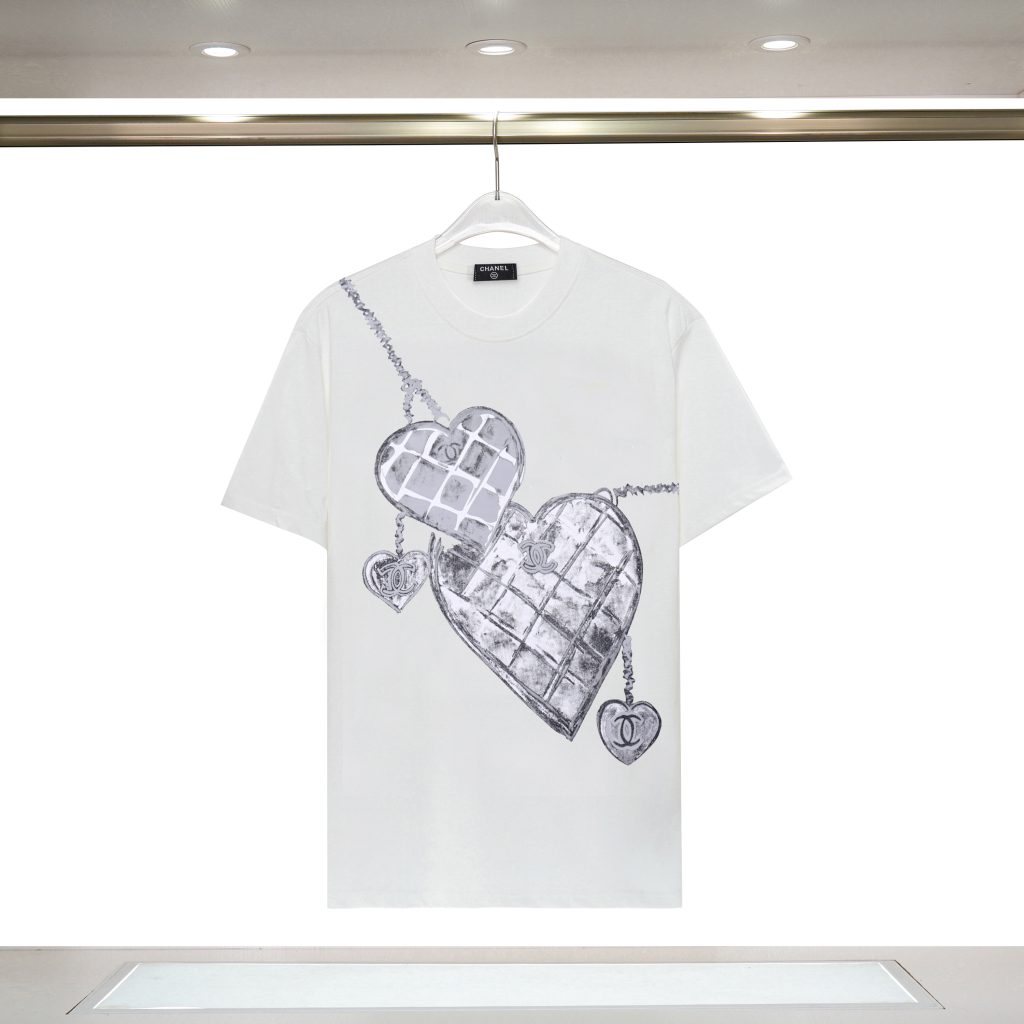 シャネル　CHANEL　大人　半袖Ｔシャツ　夏服　プリントシャツ　Tshirt　丸首シャツ　レディース　綿100％　2色 - 画像 2