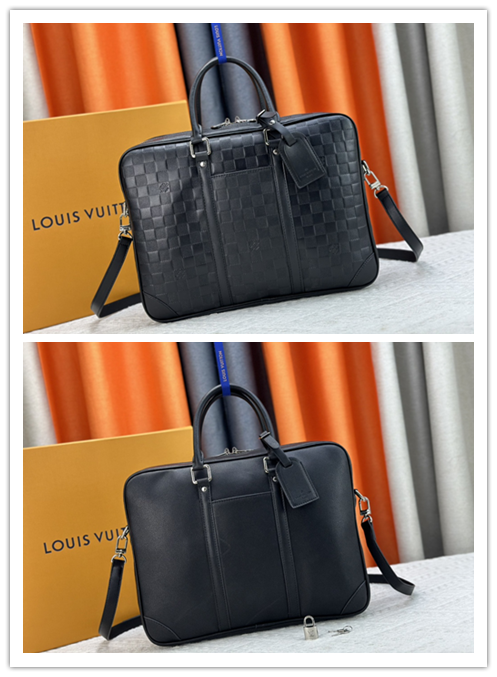 ルイヴィトン　LOUIS VUITTON　人気定番ポルトドキュマンヴォワヤージュ　メンズバッグ　ビジネスバッグ　トートバッグ　ブラック　ダミエ　エビ　バッグ　ハンドバッグ　2種 - 画像 2