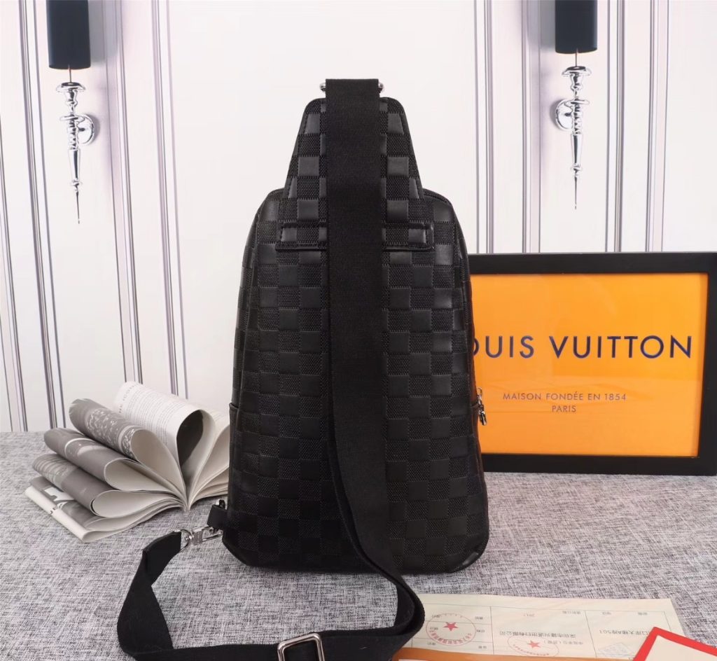 LOUIS VUITTON ルイ ヴィトン アヴェニュー スリングバッグ ダミエ ブラック メンズバッグ ショルダーバッグ 男性 送料込み - 画像 3