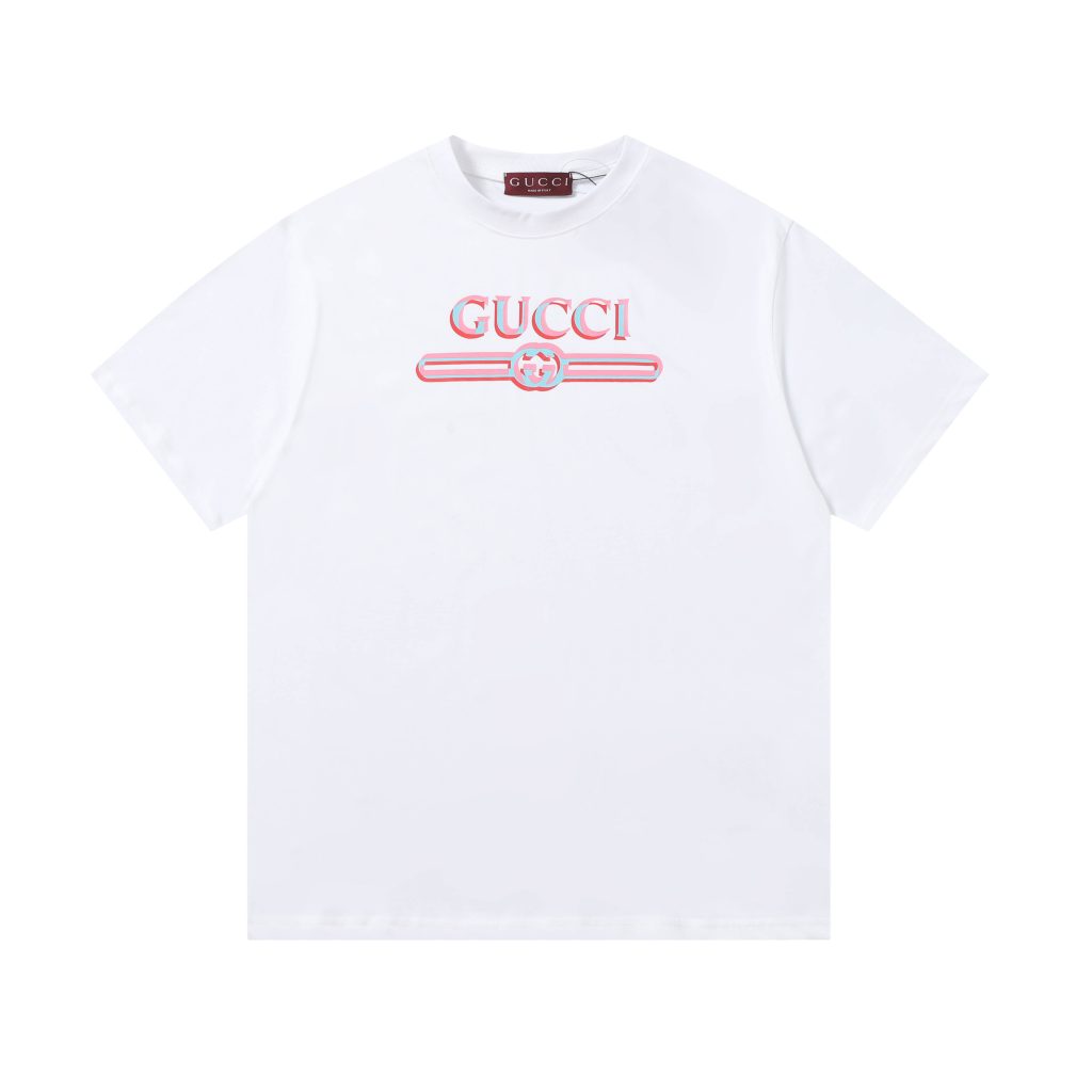 グッチ　GUCCI　Tシャツ　シンプル　プリント　クルーネックTシャツ　シャツ　半袖Tシャツ　カップルコーデ　Tshirt　男女兼用　S-XXL - 画像 2