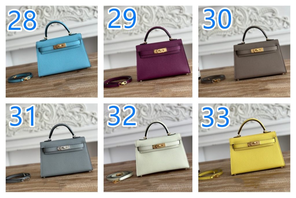 ハーフ手縫い　エルメス　Hermes Mini kelly 2 　可愛いミニケリー2　外縫い　ハンドバッグ　ショルダーつき　33色/金具色お選びでき - 画像 5