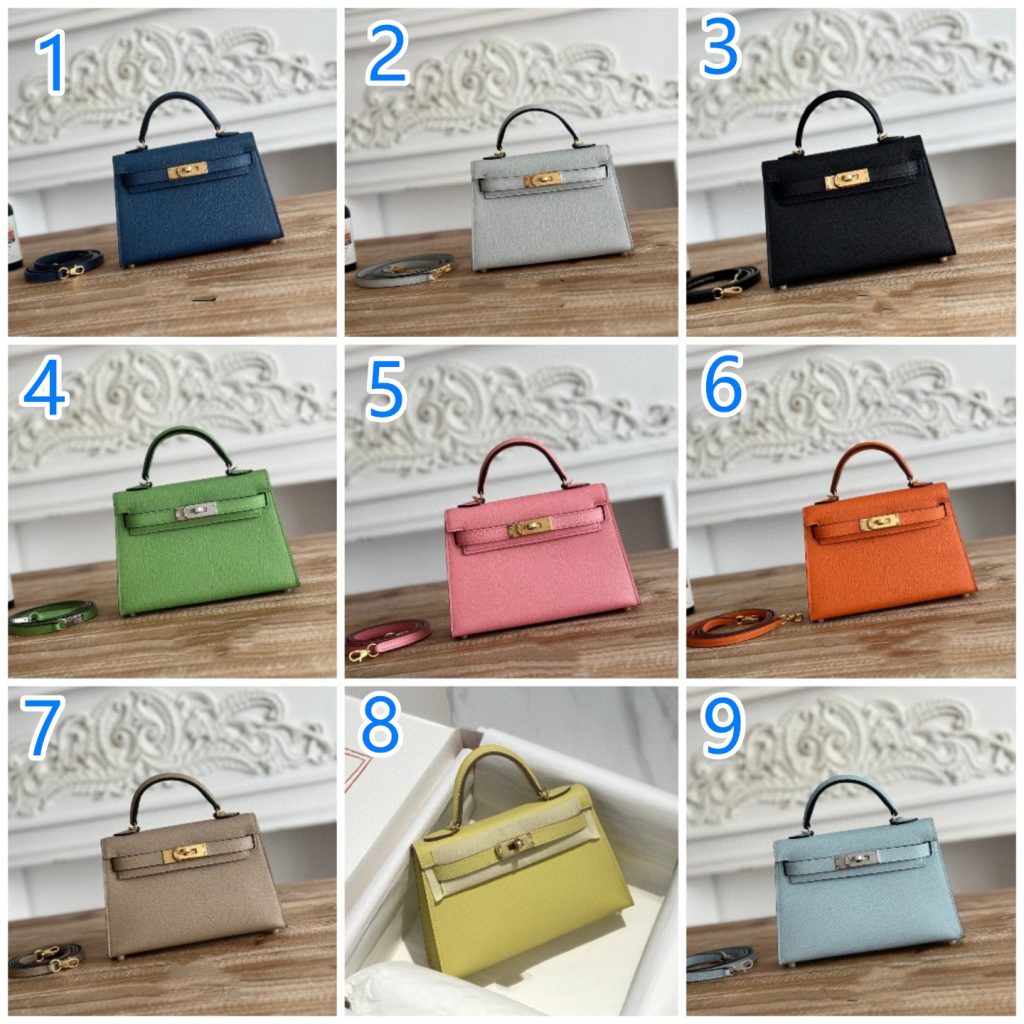ハーフ手縫い　エルメス　Hermes Mini kelly 2 　可愛いミニケリー2　外縫い　ハンドバッグ　ショルダーつき　33色/金具色お選びでき - 画像 2