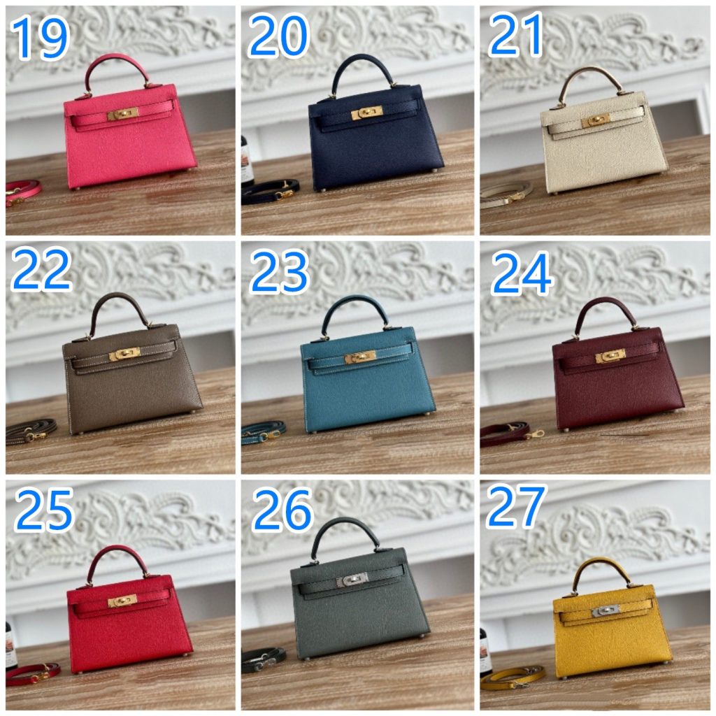 ハーフ手縫い　エルメス　Hermes Mini kelly 2 　可愛いミニケリー2　外縫い　ハンドバッグ　ショルダーつき　33色/金具色お選びでき - 画像 4