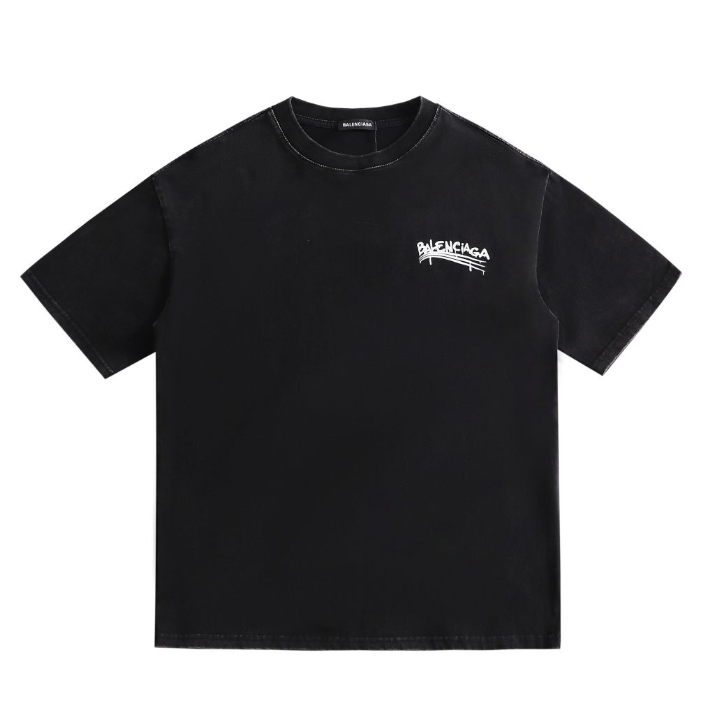 BALENCIAGA　バレンシアガ　半袖シャツ　メンズ　おしゃれプリントシャツ　クルーネック　Tシャツ　T-shirt 2色 - 画像 2