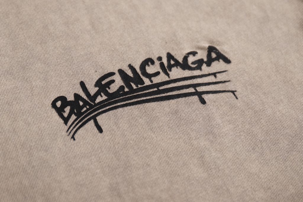BALENCIAGA　バレンシアガ　半袖シャツ　メンズ　おしゃれプリントシャツ　クルーネック　Tシャツ　T-shirt 2色 - 画像 5