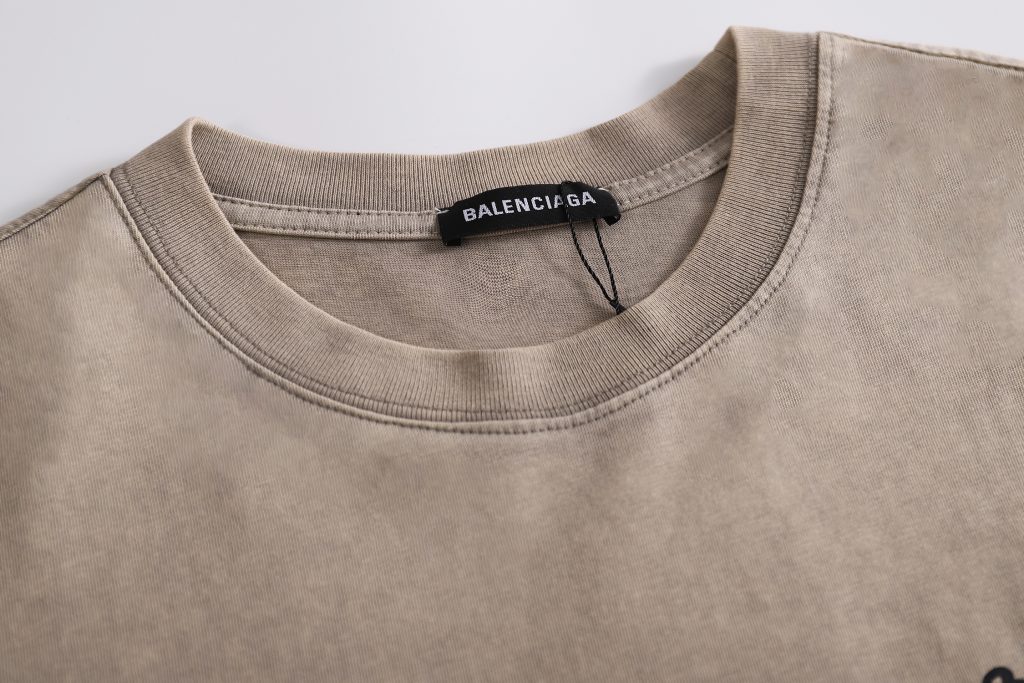 BALENCIAGA　バレンシアガ　半袖シャツ　メンズ　おしゃれプリントシャツ　クルーネック　Tシャツ　T-shirt 2色 - 画像 6