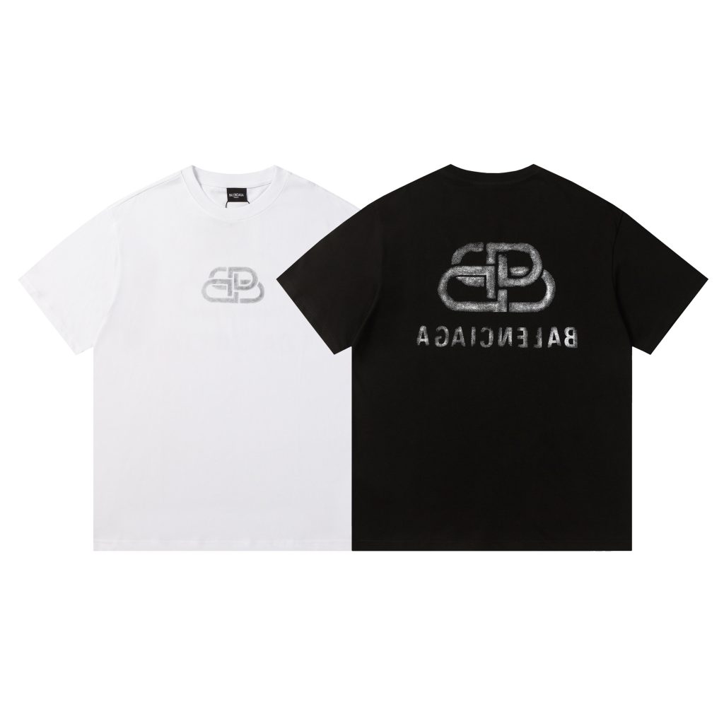 BALENCIAGA バレンシアガ プリントシャツ クルーネック メンズ ロゴシャツ Tシャ…｜休日に使いやすいファッションアイテムを写真…