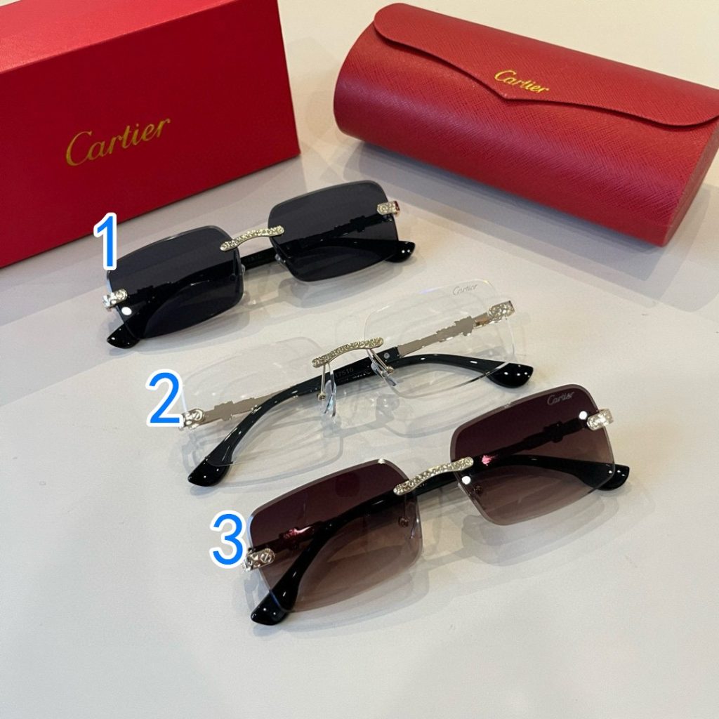 CARTIE カルティエ メガネ フレーム 無縁 金属 メンズ ブランド小物｜旅行の日に金具の印象を予算内で見る - 商品画像 1