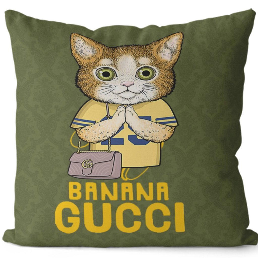 かわいい おすすめ　グッチ　Gucci　クッションカバー　クッション　リネン　ベルベット　45cm　正方形　新居プレゼント - 画像 3