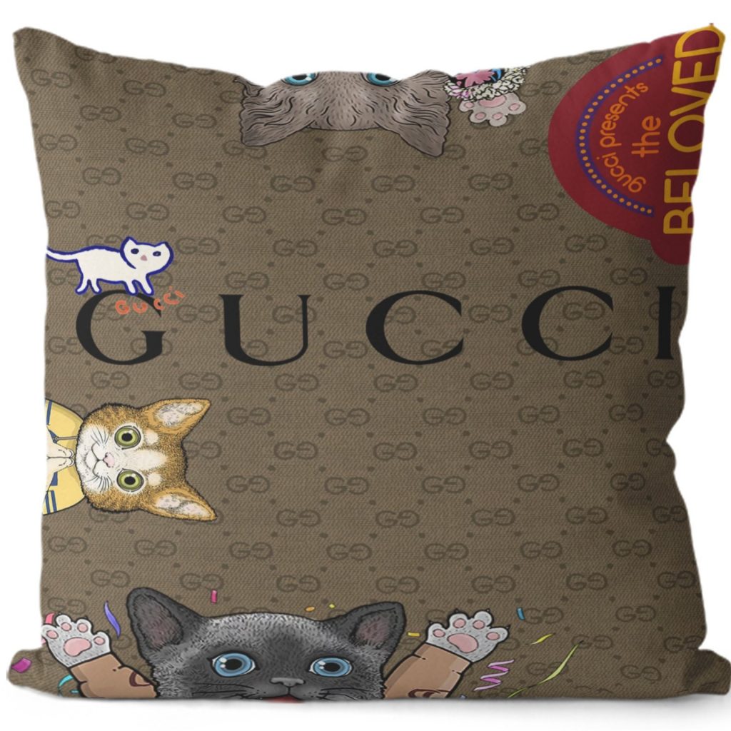 かわいい おすすめ　グッチ　Gucci　クッションカバー　クッション　リネン　ベルベット　45cm　正方形　新居プレゼント - 画像 4
