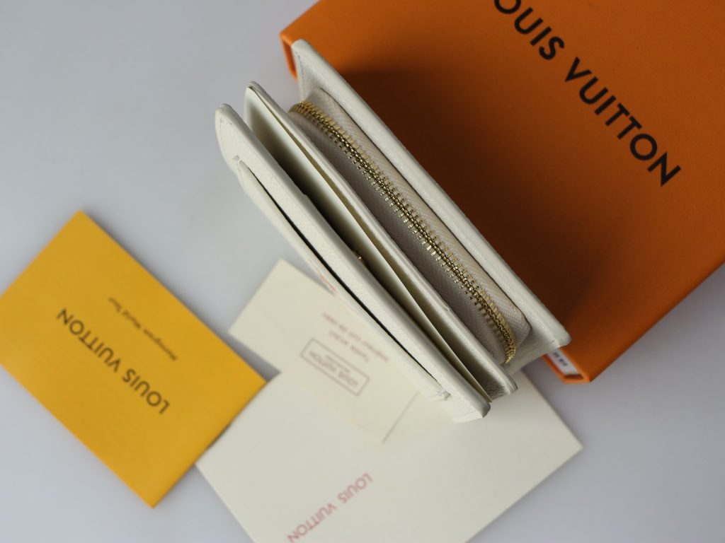 LOUIS VUITTON ルイヴィトン　M81927　モノグラム　 アンプラント ポルトフォイユ・クレア 　二つ折り財布　ホワイト - 画像 3