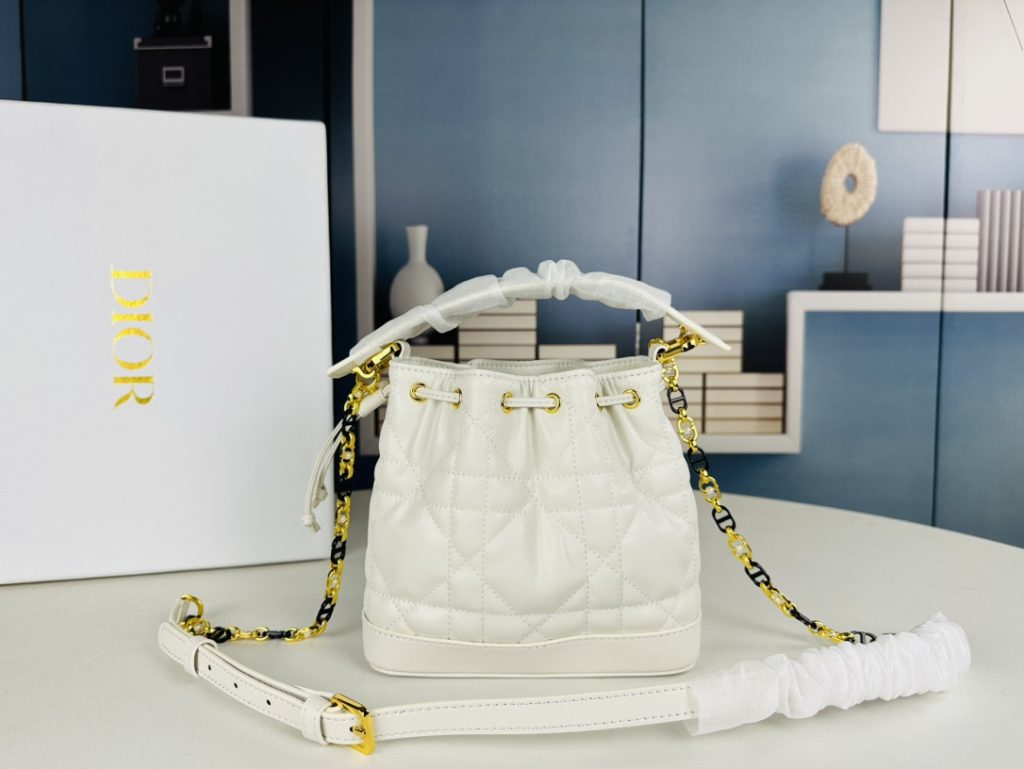 DIOR ディオール ジョリー バケットバッグ Dior Jolie スモール ショルダーバッグ ハンドバッグ レディースバッグ カバン ブラック/ホワイト - 画像 2