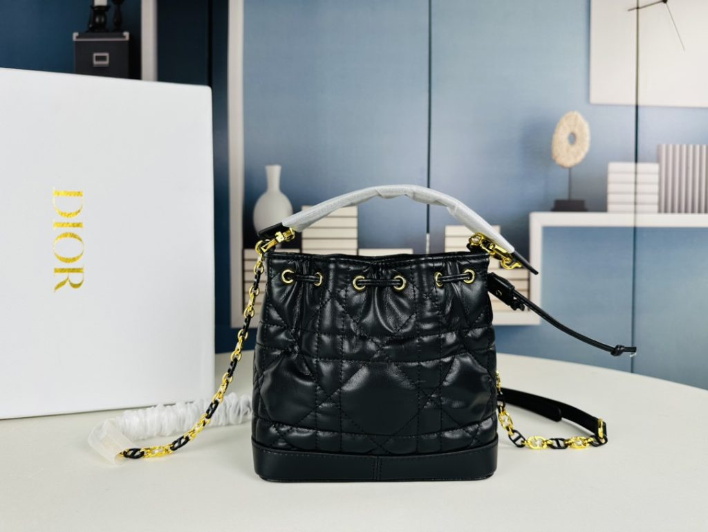 DIOR ディオール ジョリー バケットバッグ Dior Jolie スモール ショルダーバッグ ハンドバッグ レディースバッグ カバン ブラック/ホワイト - 画像 4