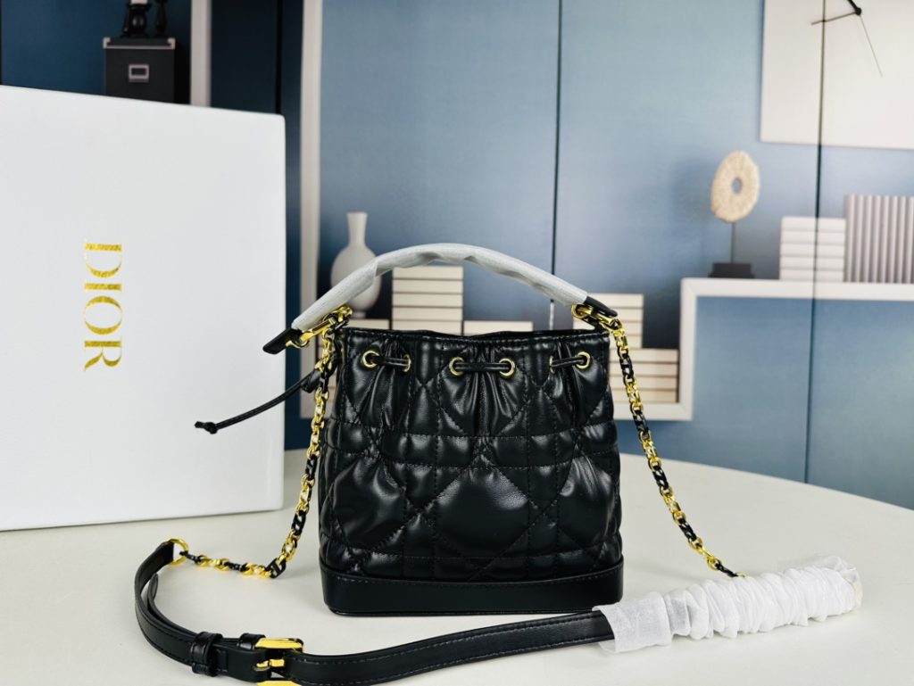 DIOR ディオール ジョリー バケットバッグ Dior Jolie スモール ショルダーバッグ ハンドバッグ レディースバッグ カバン ブラック/ホワイト - 画像 3