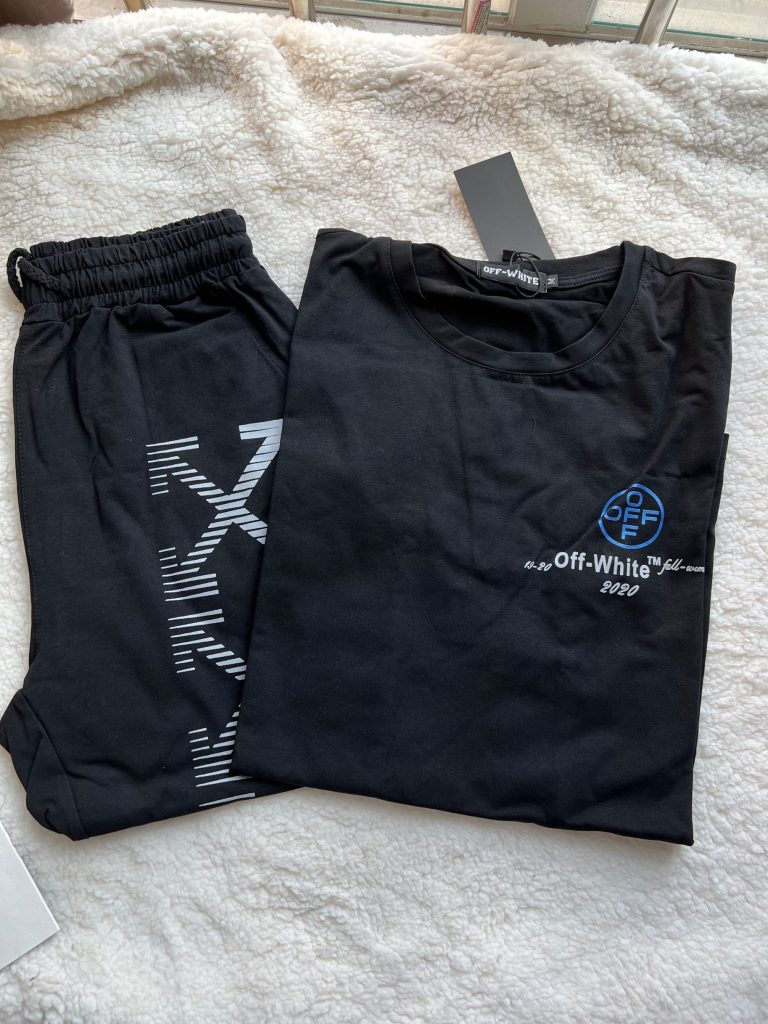 Off-White オフホワイト　夏　服　上下セット　ブラック　デーシャツセット　上下セットアップ メンズ - 画像 2