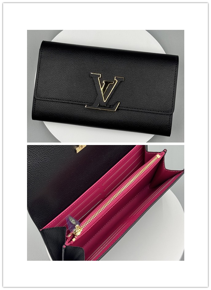 LOUIS VUITTON ルイヴィトン ポルトフォイユ・カプシーヌ 長財布 ロングウォレット レザー レディース財布 - 画像 2