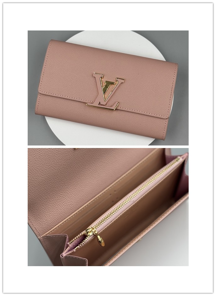LOUIS VUITTON ルイヴィトン ポルトフォイユ・カプシーヌ 長財布 ロングウォレット レザー レディース財布 - 画像 3