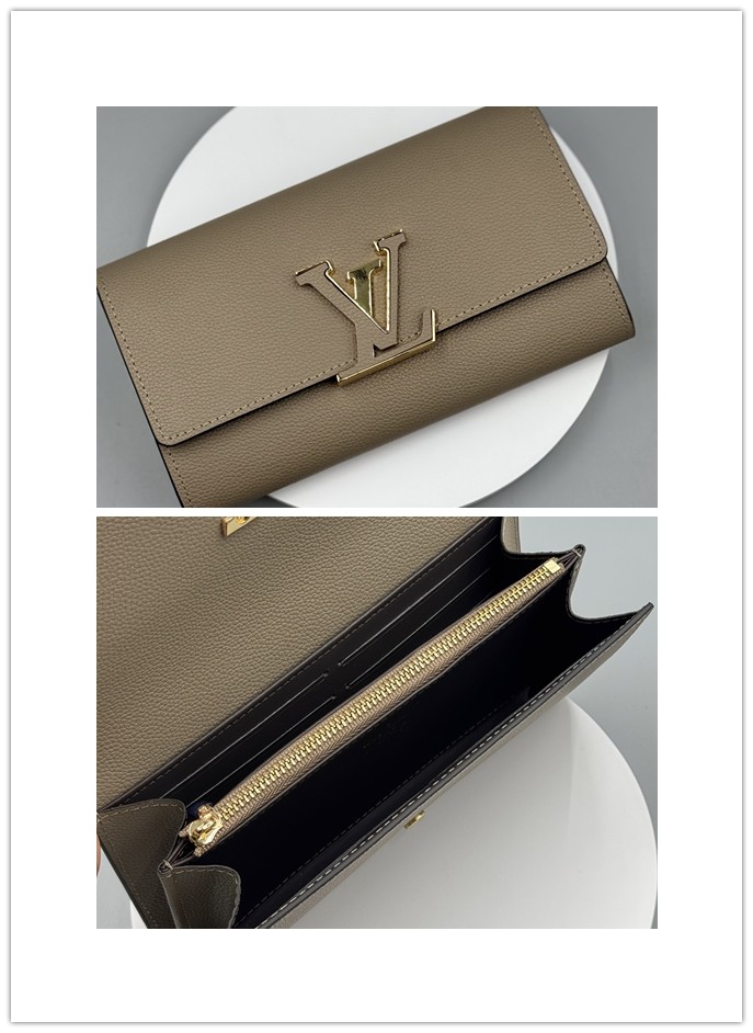 LOUIS VUITTON ルイヴィトン ポルトフォイユ・カプシーヌ 長財布 ロングウォレット レザー レディース財布 - 画像 5