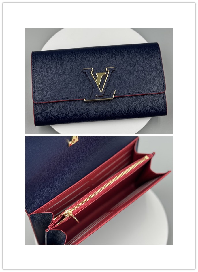 LOUIS VUITTON ルイヴィトン ポルトフォイユ・カプシーヌ 長財布 ロングウォレット レザー レディース財布 - 画像 6