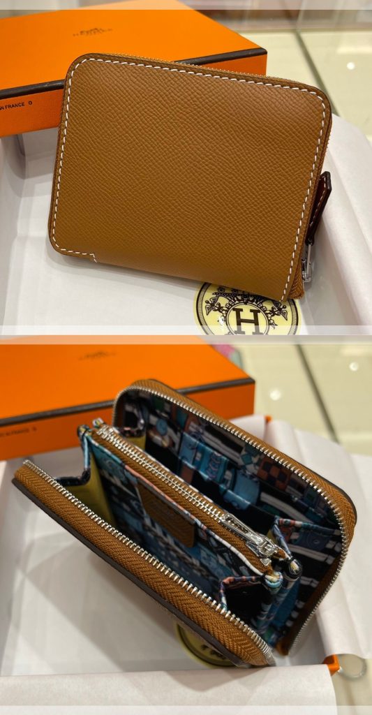 Hermes　エルメス　アザップ シルクイン コンパクト　Azap Silkin Compact　エプソン×シルク　レディース　ファスナー財布 - 画像 7