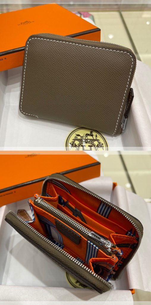 Hermes　エルメス　アザップ シルクイン コンパクト　Azap Silkin Compact　エプソン×シルク　レディース　ファスナー財布 - 画像 2
