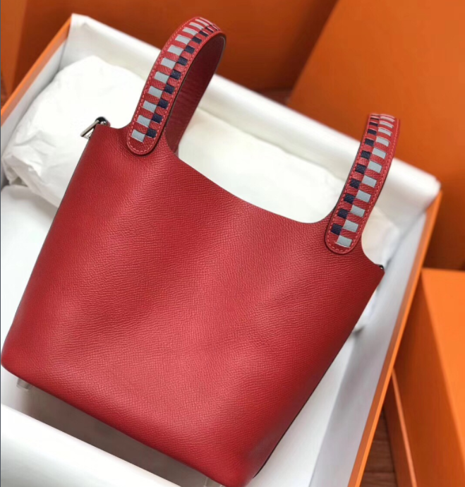 ハーフ手縫い　エルメス　HERMES人気限定ピコタンロック トレサージュ　Picotin Lock Tressag　18/22　ヴォーエプソン　ハンドバッグ　ミニトート　バケットバッグ　10色 - 画像 2