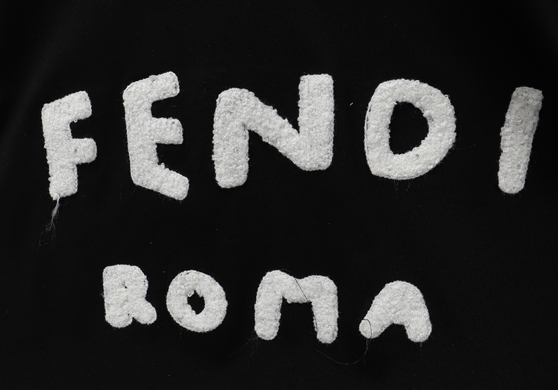 フェンディシャツ　FENDI　クルーネックシャツ　FENDIROMAシャツ　半袖シャツ　Ｔ-Shirt　2色　男女兼用　ブラック　ホワイト - 画像 6
