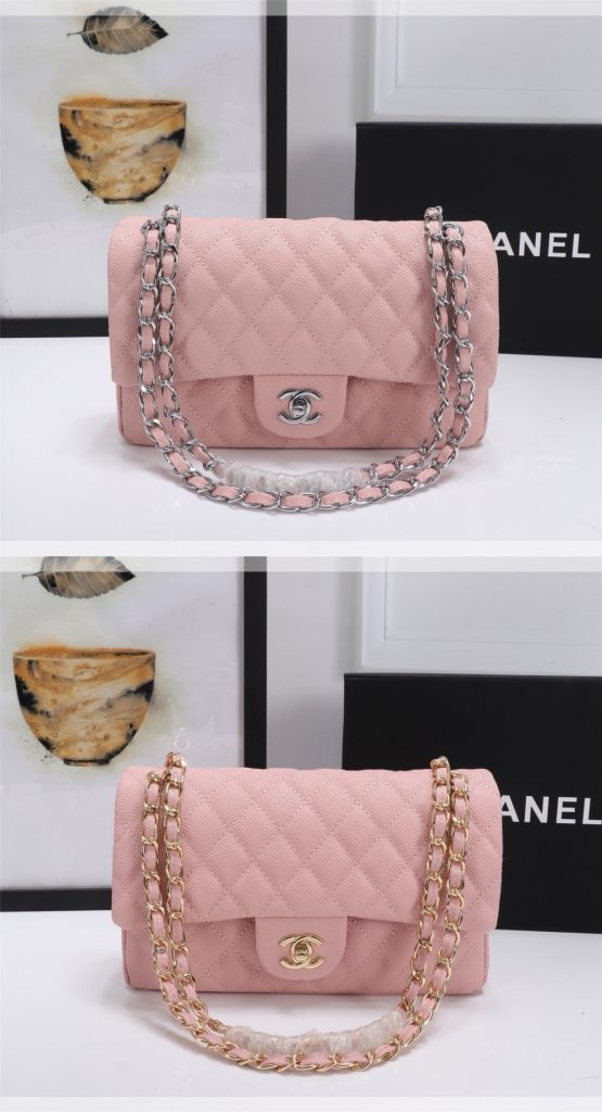 定番人気バッグ　シャネル　CHANEL　マトラッセ25　キャビアスキン　CC ココマーク　Wチェーン　ダブルフラップ　ショルダーバッグ　レディース　バッグ　7色 - 画像 7