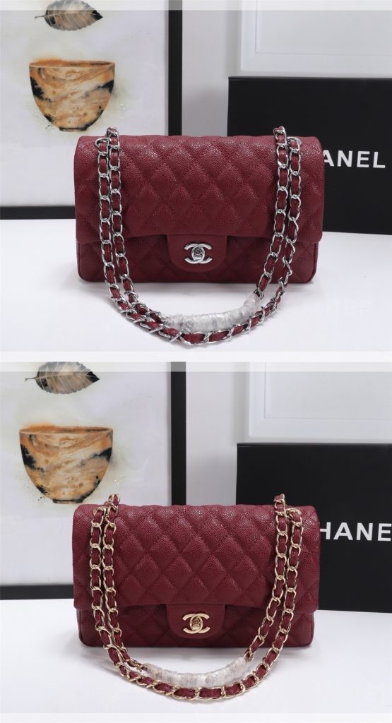 定番人気バッグ　シャネル　CHANEL　マトラッセ25　キャビアスキン　CC ココマーク　Wチェーン　ダブルフラップ　ショルダーバッグ　レディース　バッグ　7色 - 画像 5