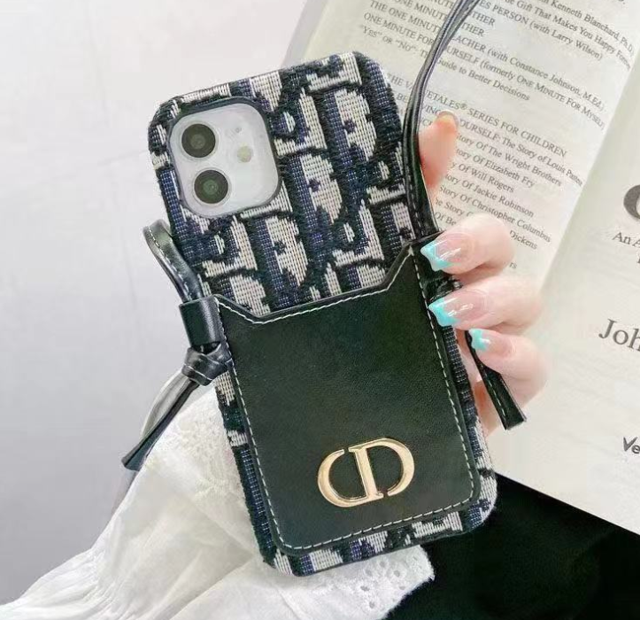 DIOR ディオール スマホケース スマホカバー iPhoneケース iPhoneカバー 携帯ケース 携帯カバー スマートフォンケース スマートフォンカバー ネックストラップ付 iPhone14 多機種対応 - 画像 2