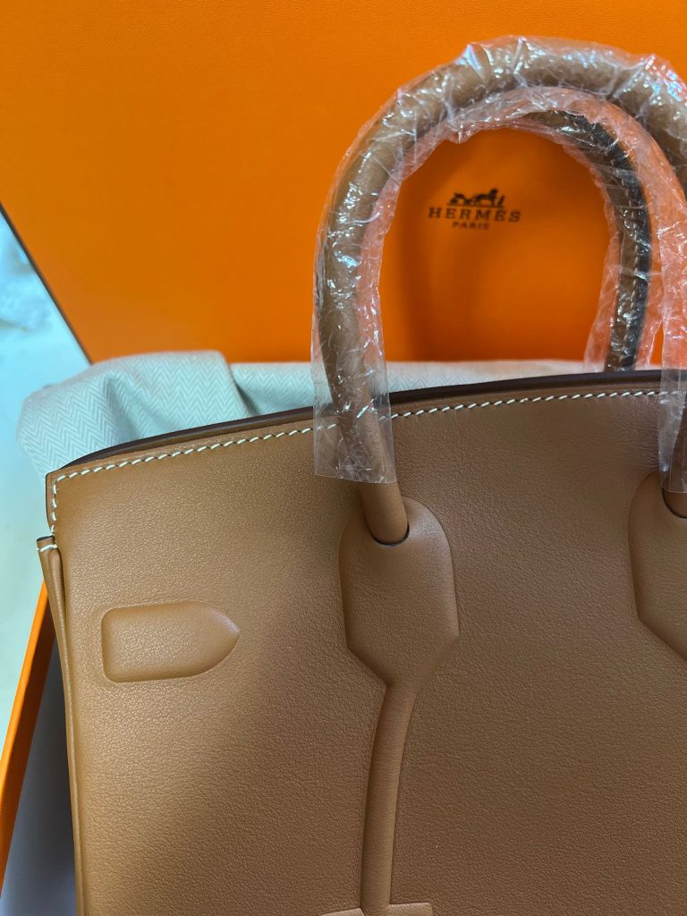 エルメスシャドーバーキン　Birkin shadow　ゴールド　シルバー金具　バーキン25　ハンドバッグ　レディース - 画像 4