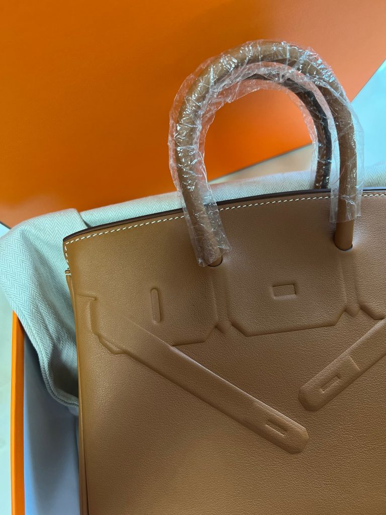 エルメスシャドーバーキン　Birkin shadow　ゴールド　シルバー金具　バーキン25　ハンドバッグ　レディース - 画像 3