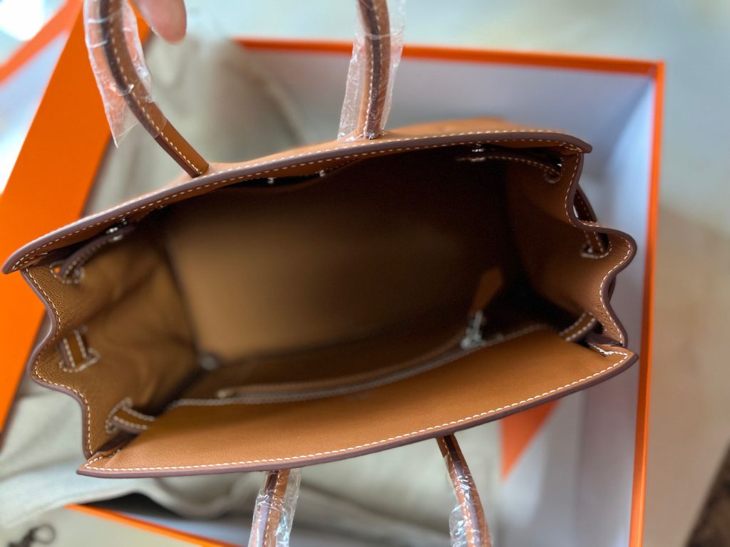 エルメスシャドーバーキン　Birkin shadow　ゴールド　シルバー金具　バーキン25　ハンドバッグ　レディース - 画像 8